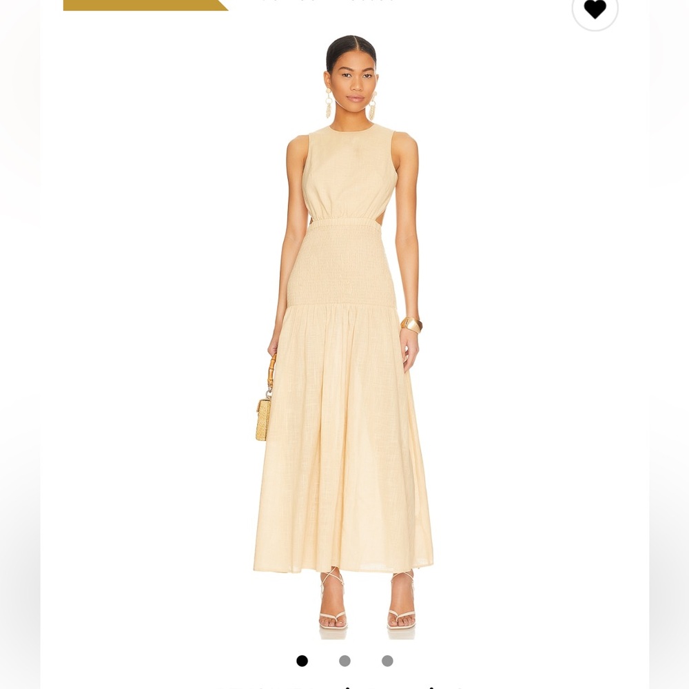 SNDYS Cream Halter Maxi Sundress